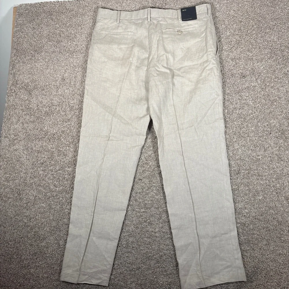 Banana Republic Mens 100% Linen Dress Pants Beige 38x32 NWT 703621-01-1
